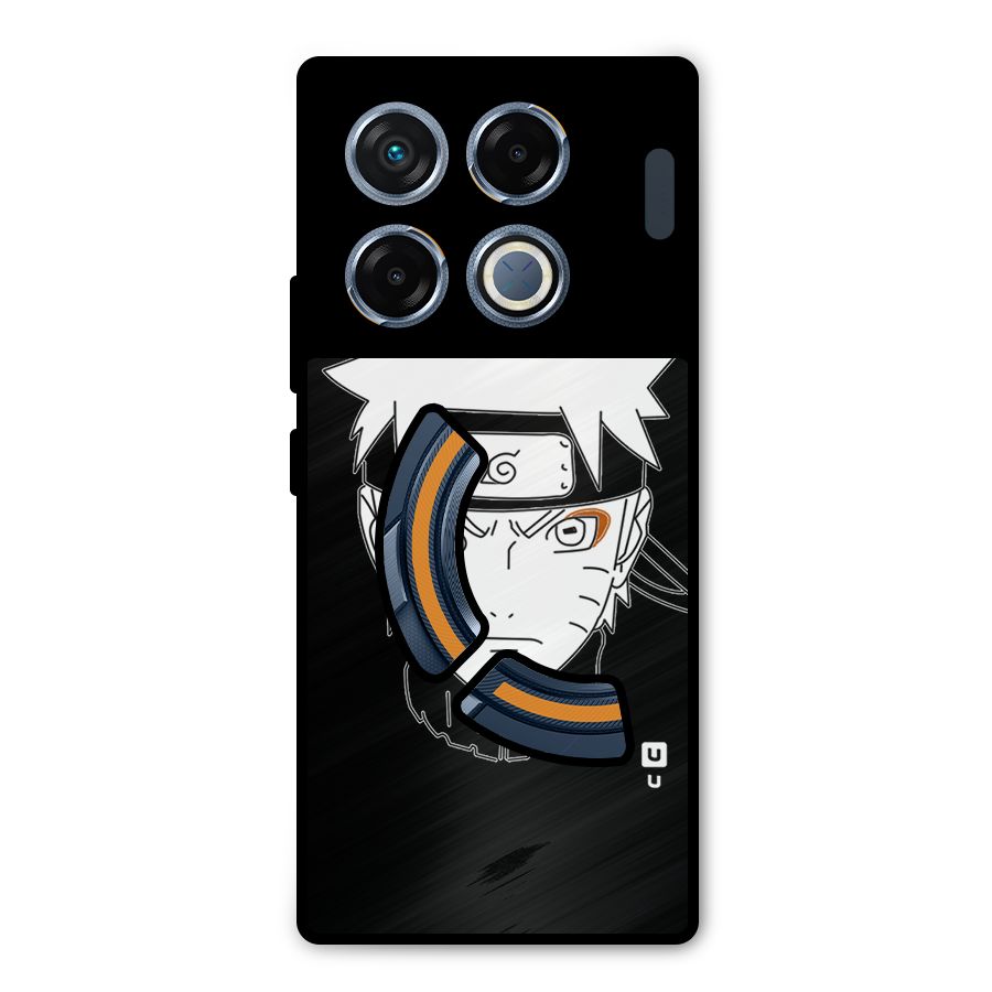 Naruto Black and White Art Metal Back Case for Infinix GT 20 Pro