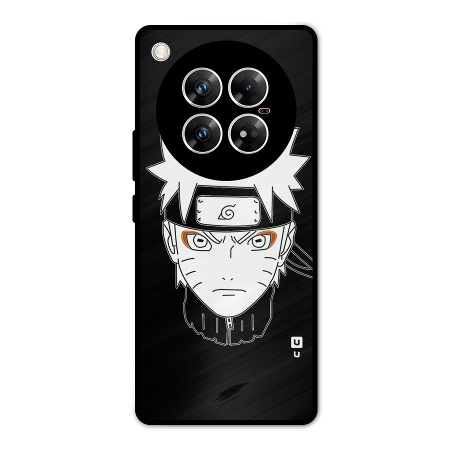 Naruto Black and White Art Metal Back Case for Infinix Zero 40 5G