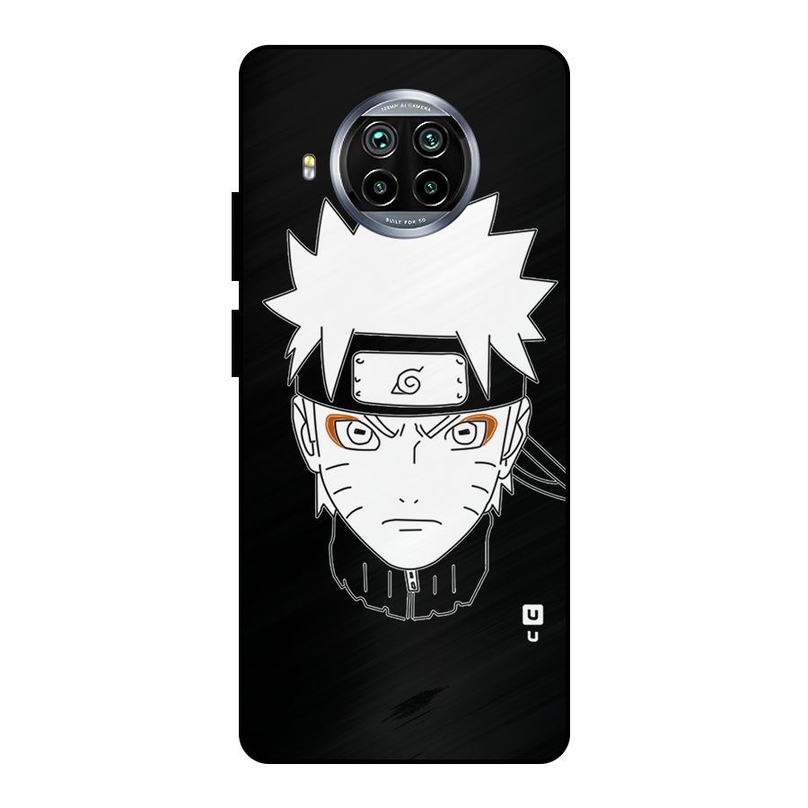 Naruto Black and White Art Metal Back Case for Mi 10i