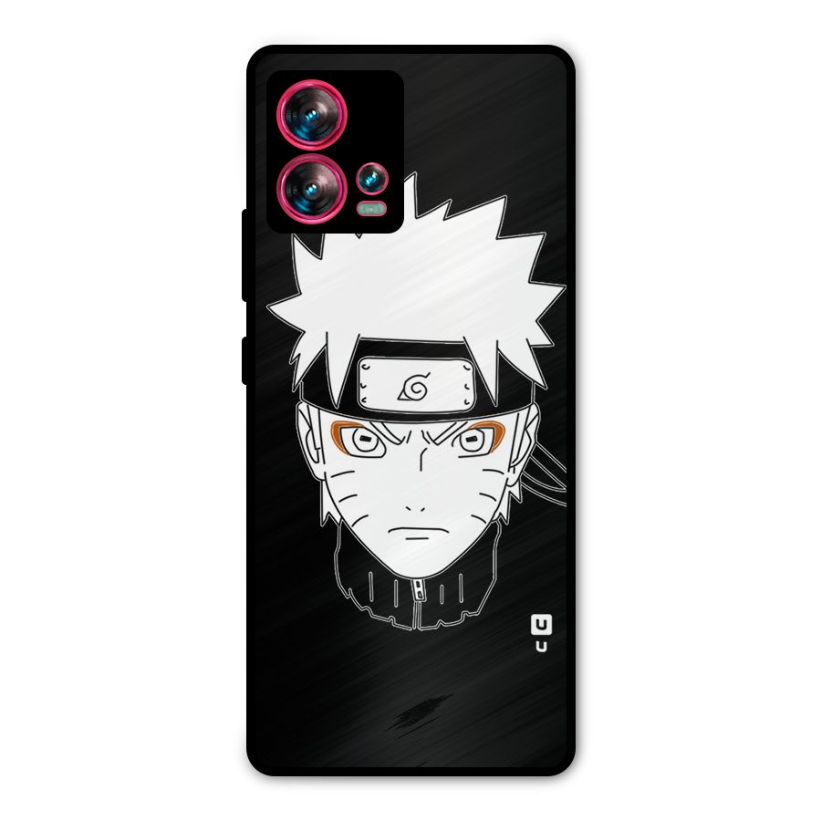 Naruto Black and White Art Metal Back Case for Motorola Edge 30 Fusion