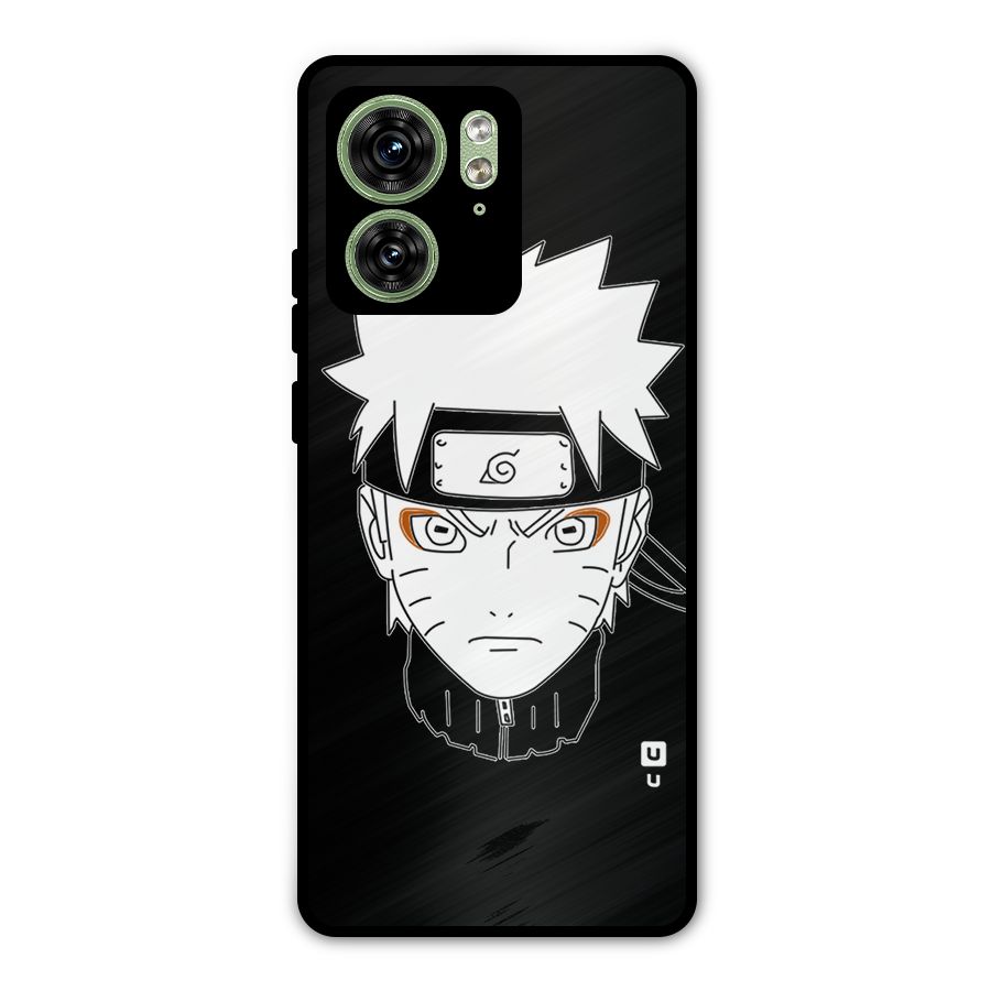 Naruto Black and White Art Metal Back Case for Motorola Edge 40 5G