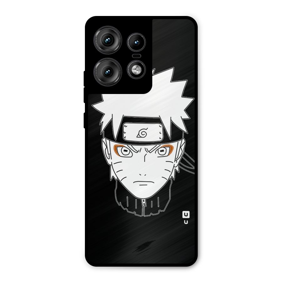 Naruto Black and White Art Metal Back Case for Motorola Edge 50 Pro