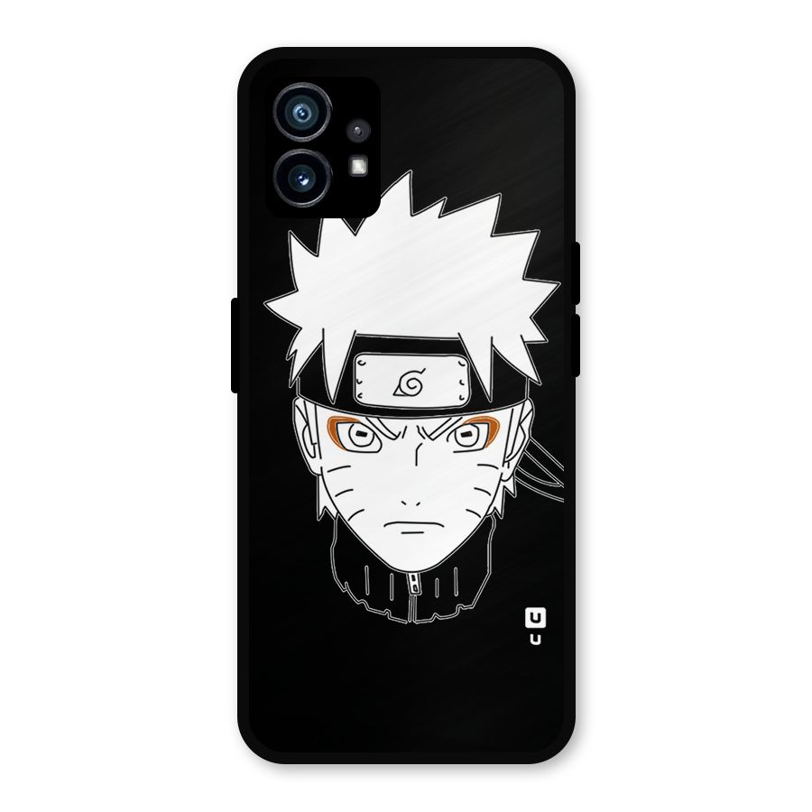 Naruto Black and White Art Metal Back Case for Nothing Phone 1