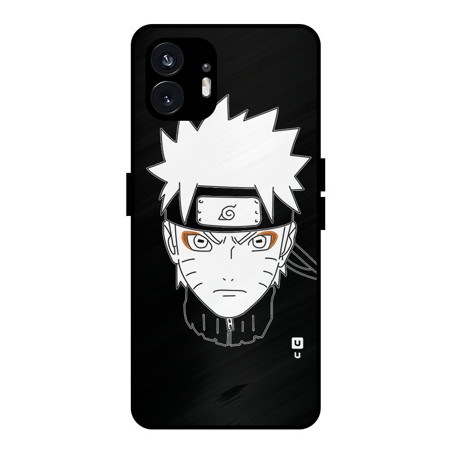 Naruto Black and White Art Metal Back Case for Nothing Phone 2