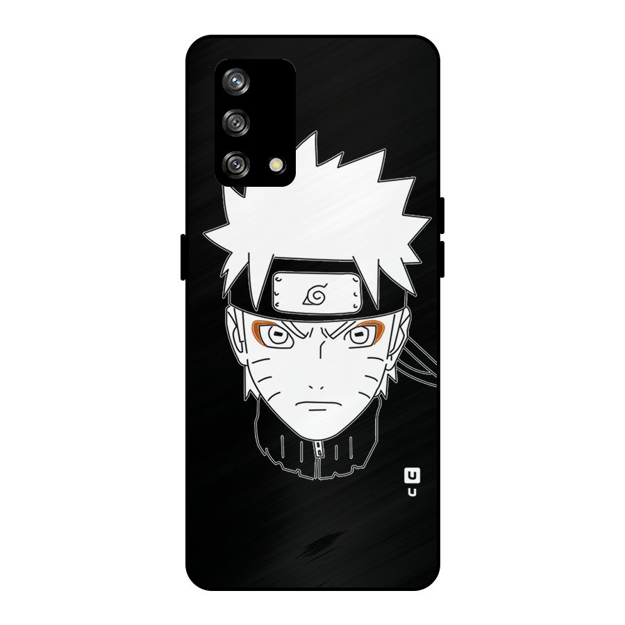 Naruto Black and White Art Metal Back Case for Oppo F19