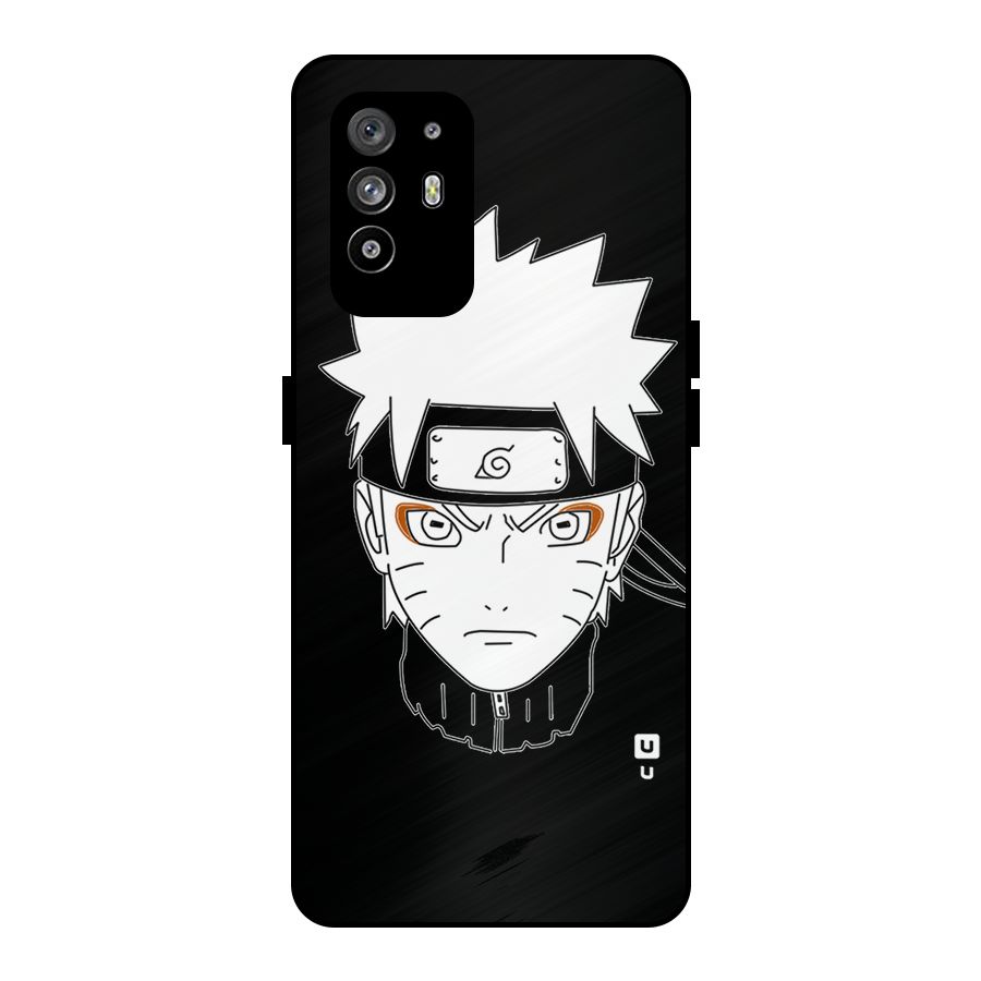 Naruto Black and White Art Metal Back Case for Oppo F19 Pro Plus 5G