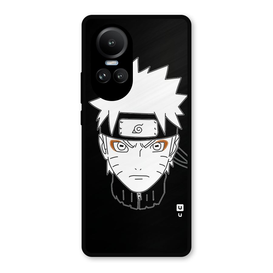 Naruto Black and White Art Metal Back Case for Oppo Reno10