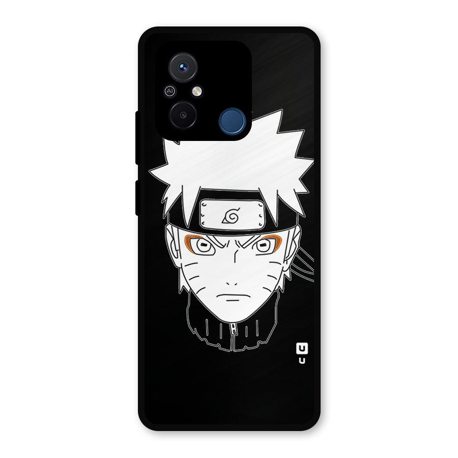 Naruto Black and White Art Metal Back Case for Poco C55