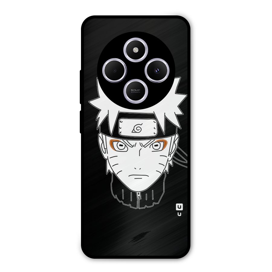 Naruto Black and White Art Metal Back Case for Poco C75 5G