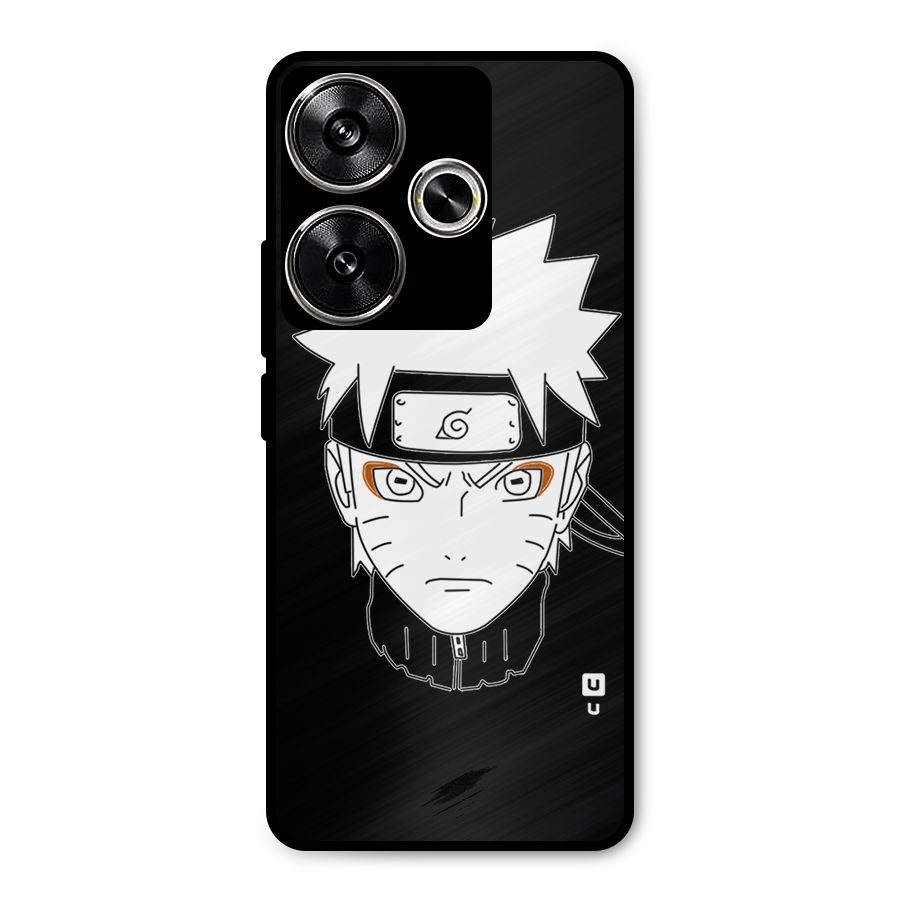 Naruto Black and White Art Metal Back Case for Poco F6