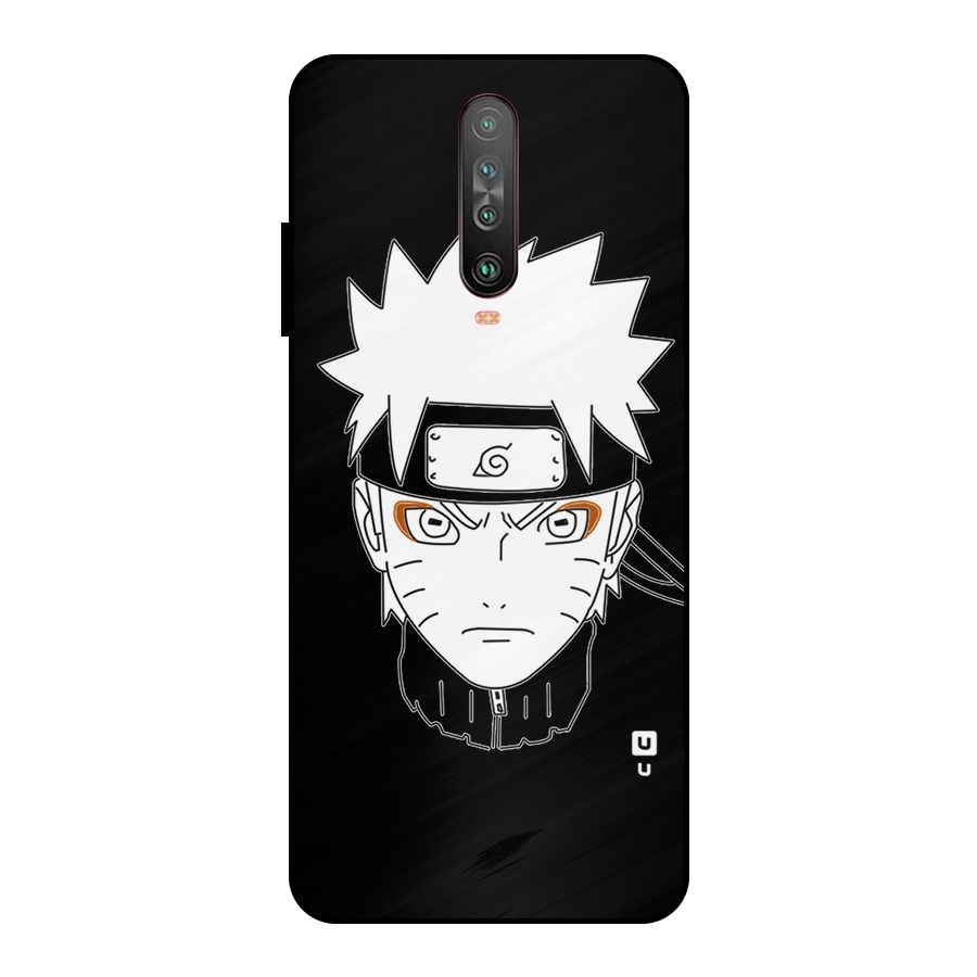 Naruto Black and White Art Metal Back Case for Poco X2