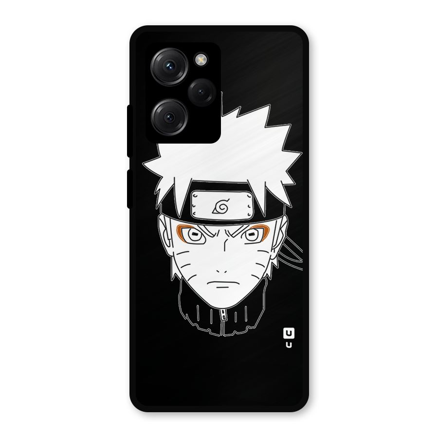 Naruto Black and White Art Metal Back Case for Poco X5 Pro