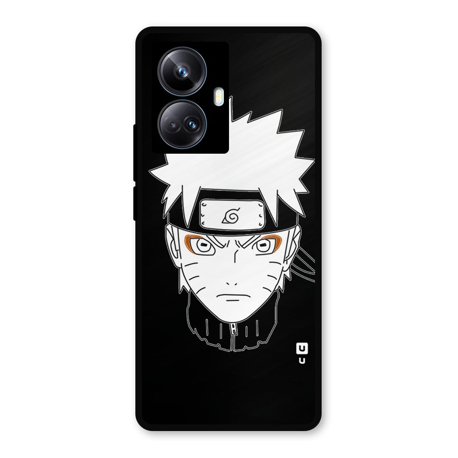 Naruto Black and White Art Metal Back Case for Realme 10 Pro Plus