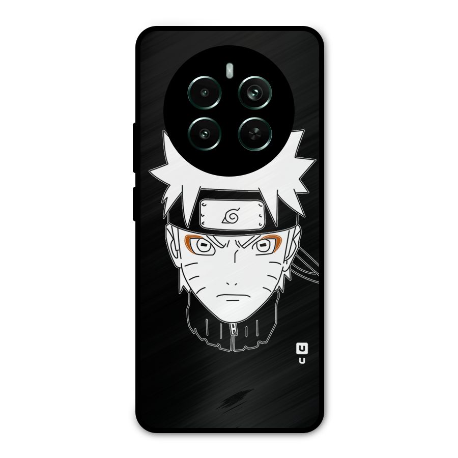 Naruto Black and White Art Metal Back Case for Realme 12 Pro Plus