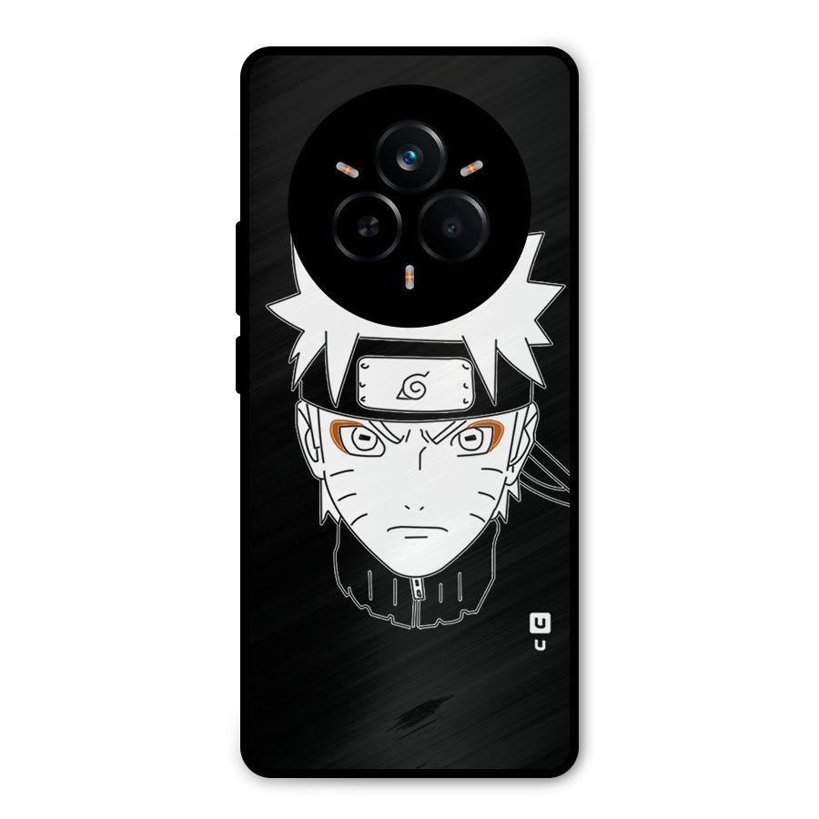Naruto Black and White Art Metal Back Case for Realme 14 Pro