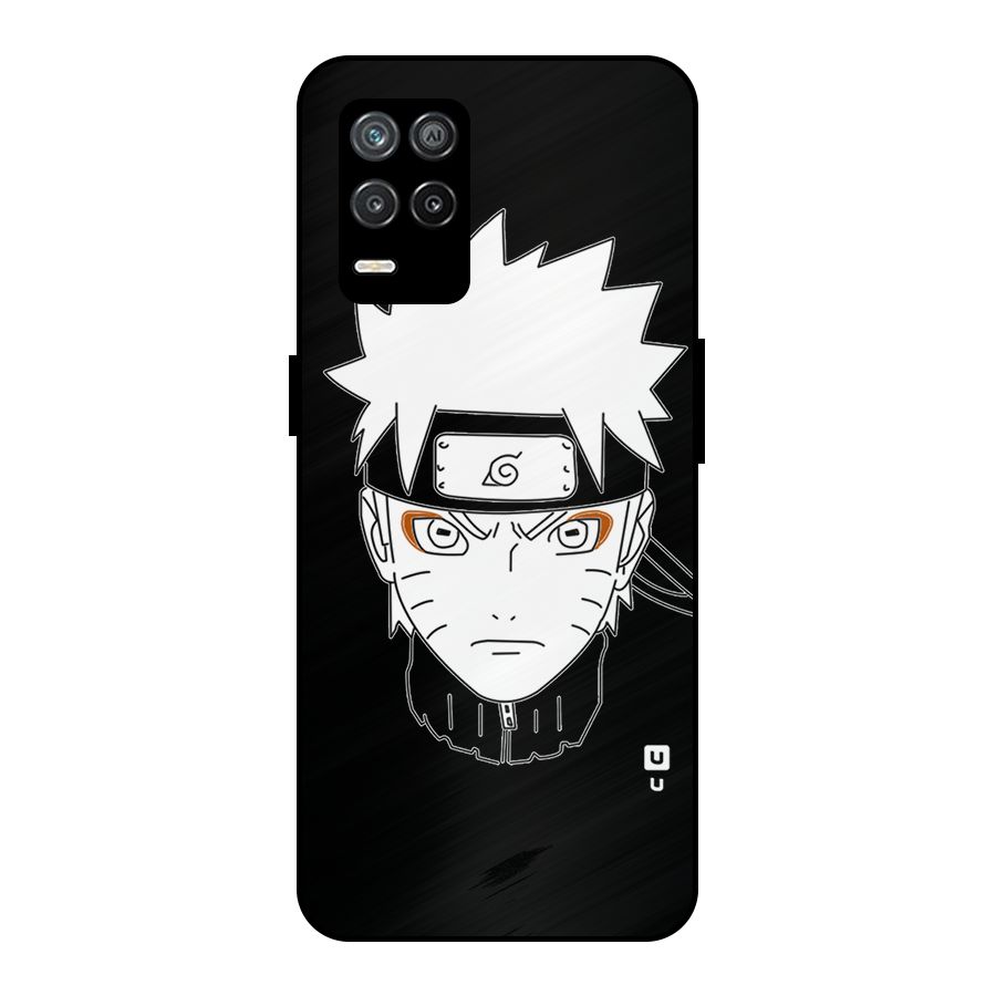 Naruto Black and White Art Metal Back Case for Realme 8s 5G