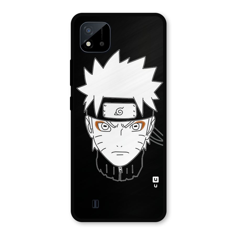 Naruto Black and White Art Metal Back Case for Realme C11 2021