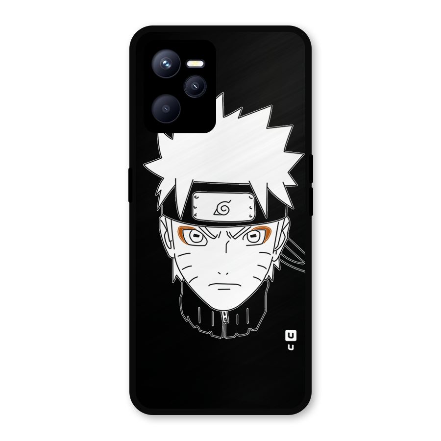 Naruto Black and White Art Metal Back Case for Realme C35