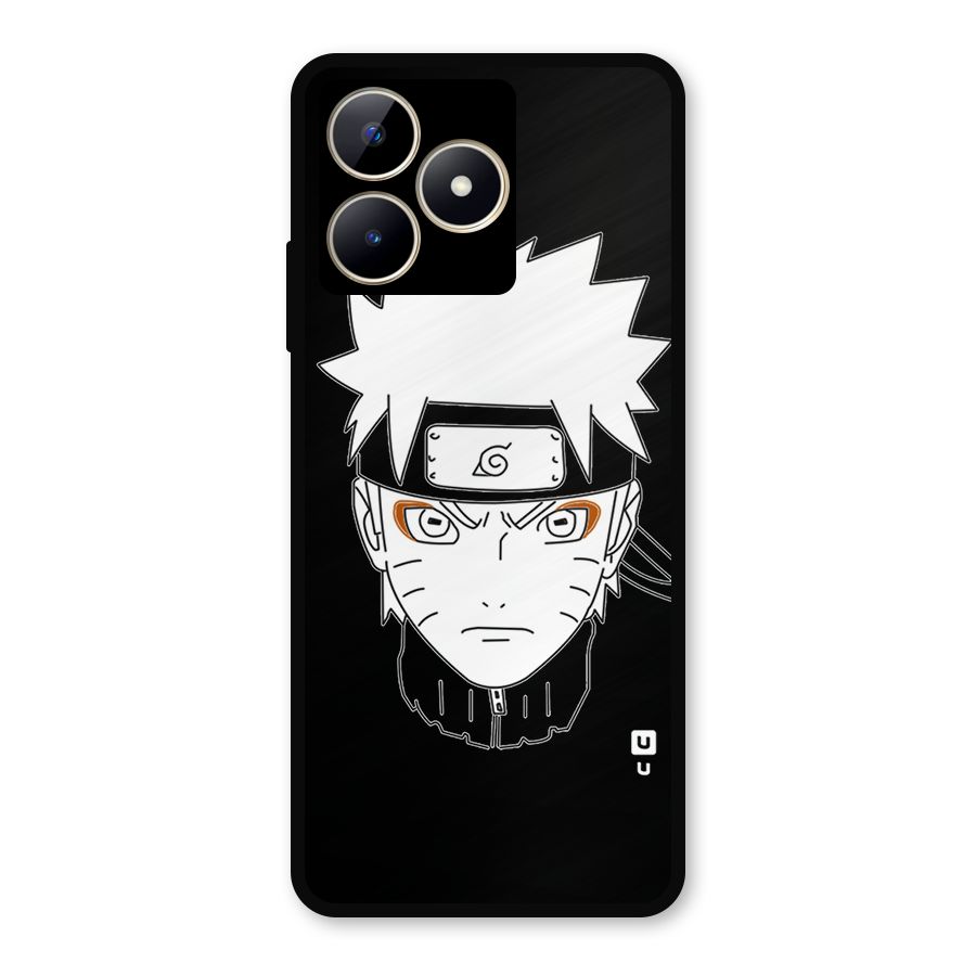 Naruto Black and White Art Metal Back Case for Realme C53