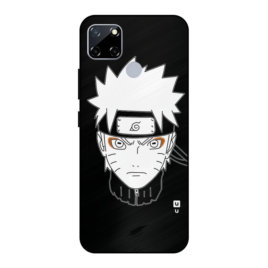 Naruto Black and White Art Metal Back Case for Realme Narzo 20