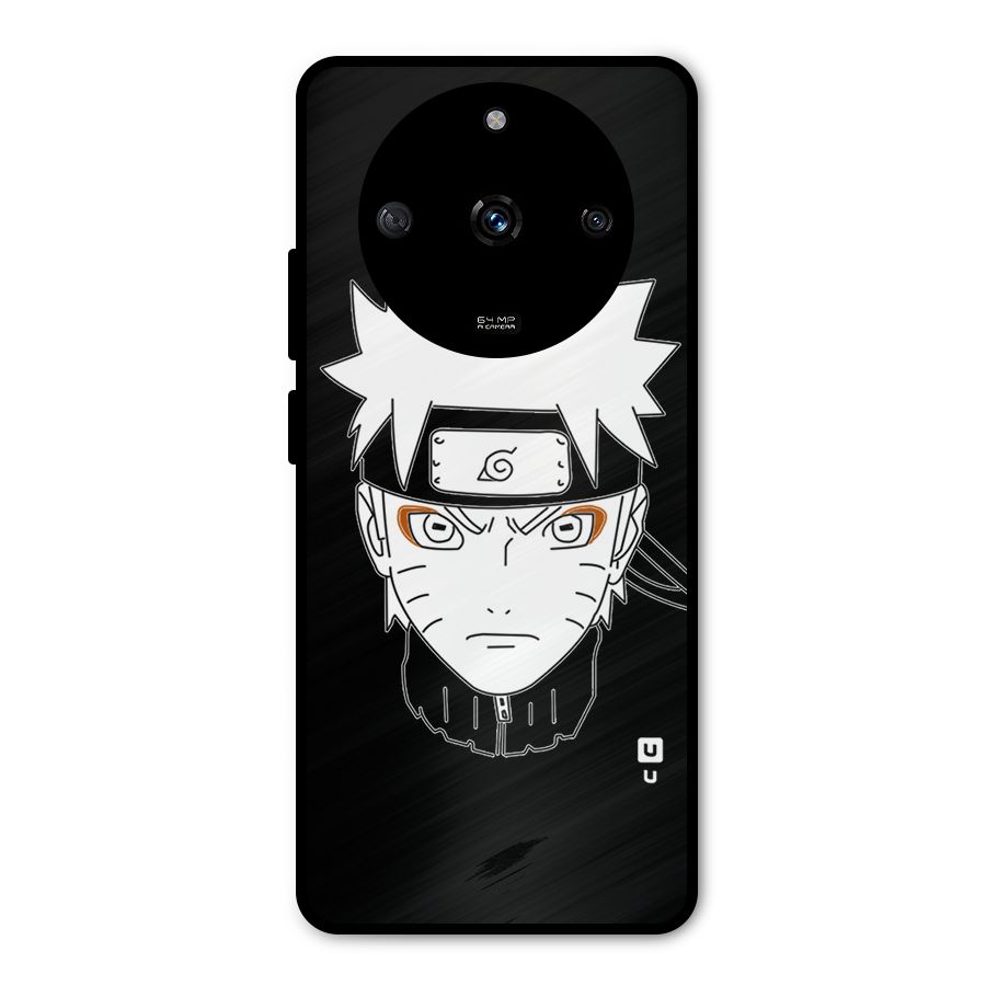 Naruto Black and White Art Metal Back Case for Realme Narzo 60 5G