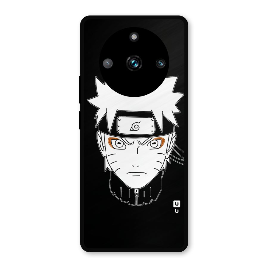 Naruto Black and White Art Metal Back Case for Realme Narzo 60 Pro