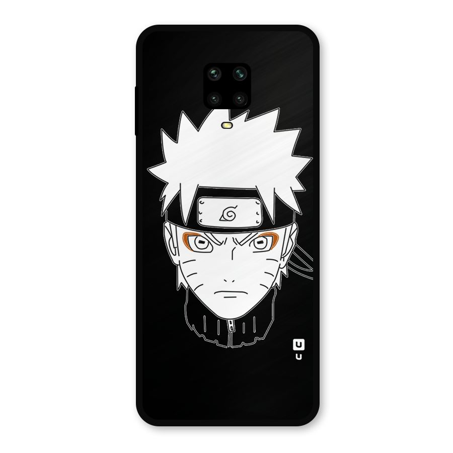 Naruto Black and White Art Metal Back Case for Redmi Note 10 Lite