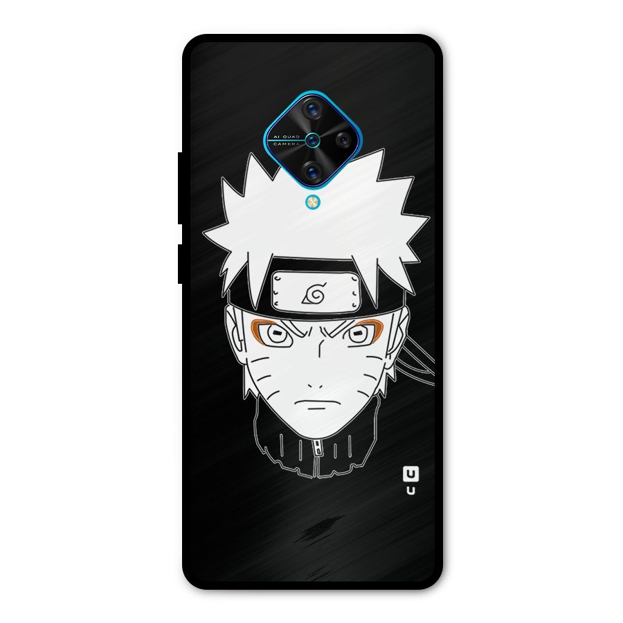 Naruto Black and White Art Metal Back Case for Vivo S1 Pro