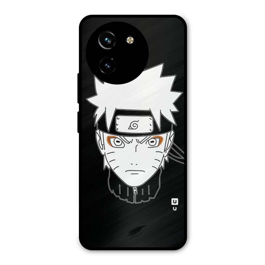 Naruto Black and White Art Metal Back Case for Vivo T3x