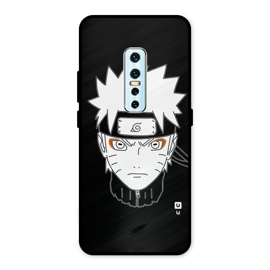 Naruto Black and White Art Metal Back Case for Vivo V17 Pro