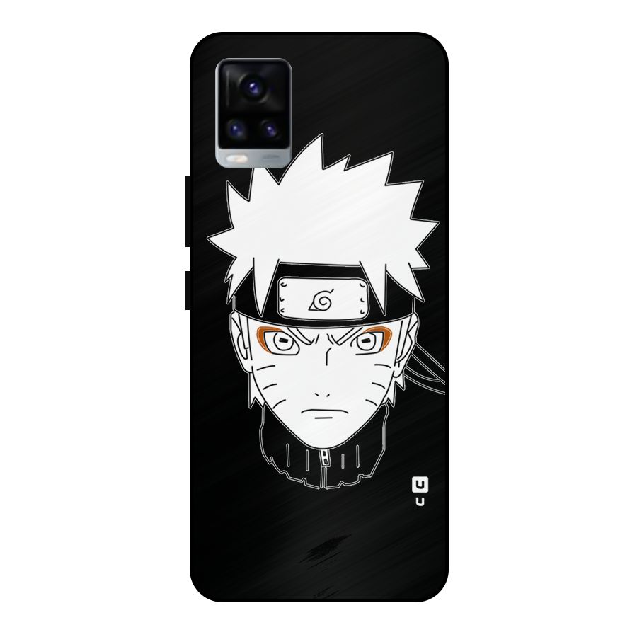 Naruto Black and White Art Metal Back Case for Vivo V20 2021