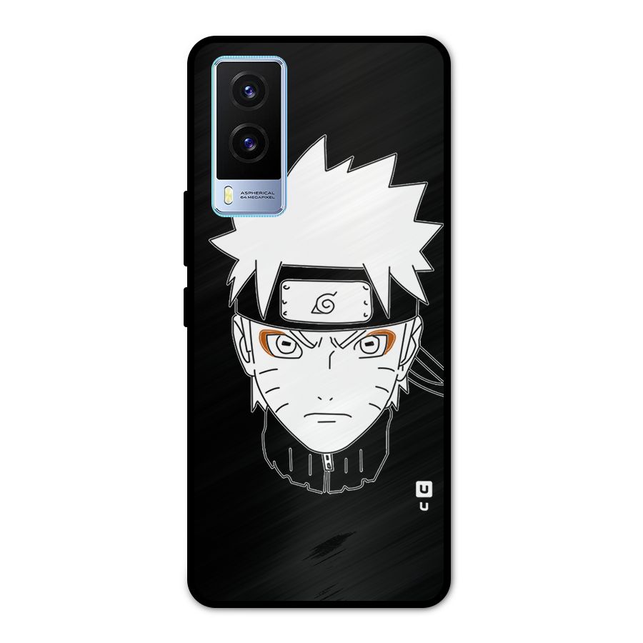 Naruto Black and White Art Metal Back Case for Vivo V21e 5G