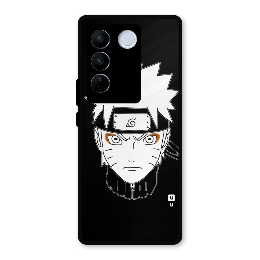 Naruto Black and White Art Metal Back Case for Vivo V27