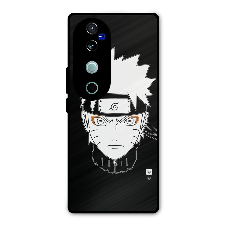 Naruto Black and White Art Metal Back Case for Vivo V40