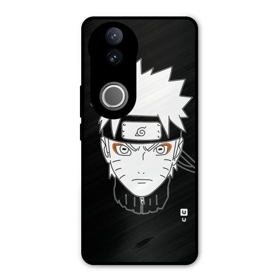 Naruto Black and White Art Metal Back Case for Vivo V50e