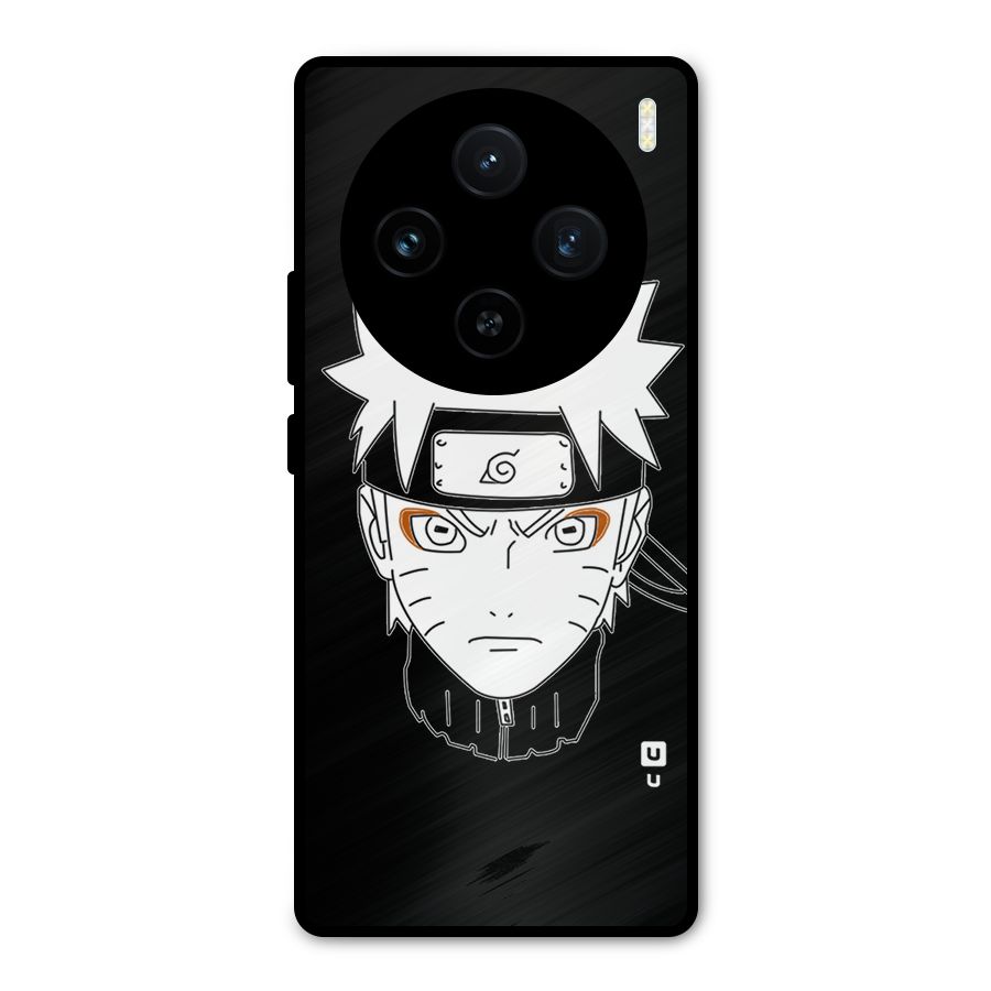 Naruto Black and White Art Metal Back Case for Vivo X100