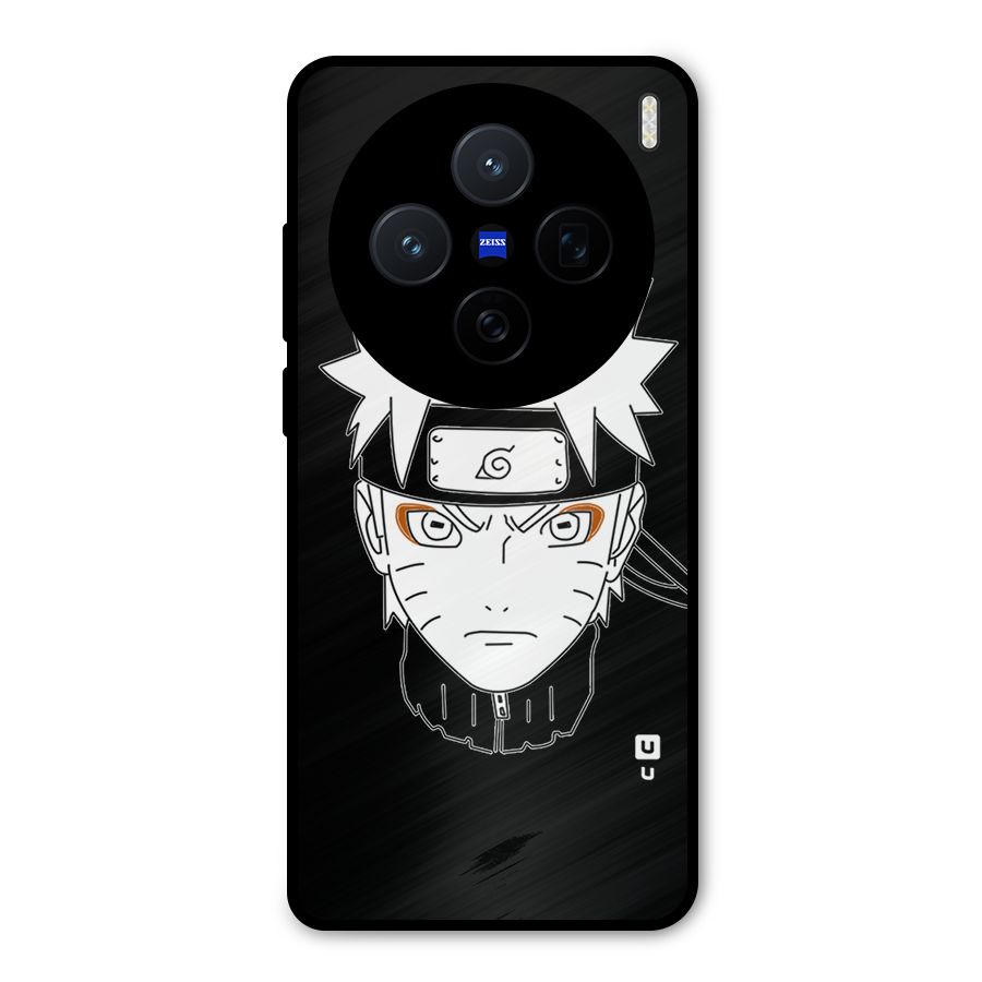 Naruto Black and White Art Metal Back Case for Vivo X200