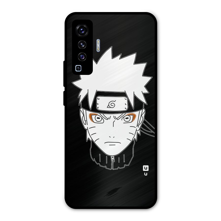 Naruto Black and White Art Metal Back Case for Vivo X50
