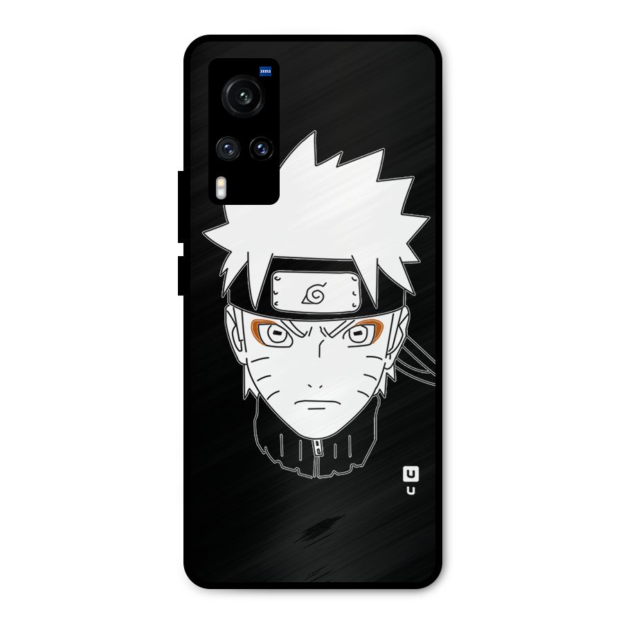 Naruto Black and White Art Metal Back Case for Vivo X60