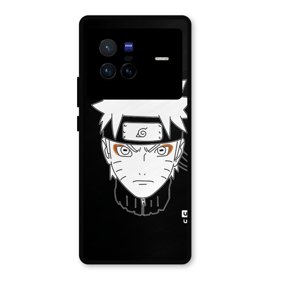 Naruto Black and White Art Metal Back Case for Vivo X80