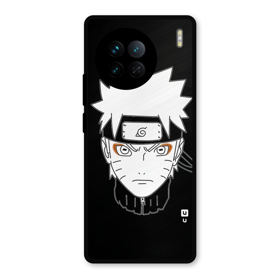 Naruto Black and White Art Metal Back Case for Vivo X90