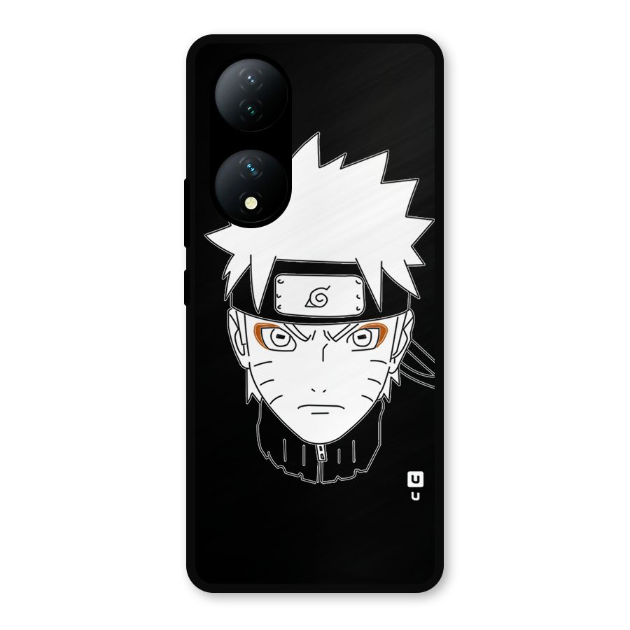 Naruto Black and White Art Metal Back Case for Vivo Y100