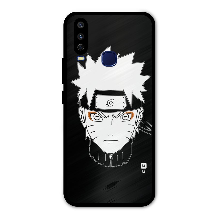 Naruto Black and White Art Metal Back Case for Vivo Y12