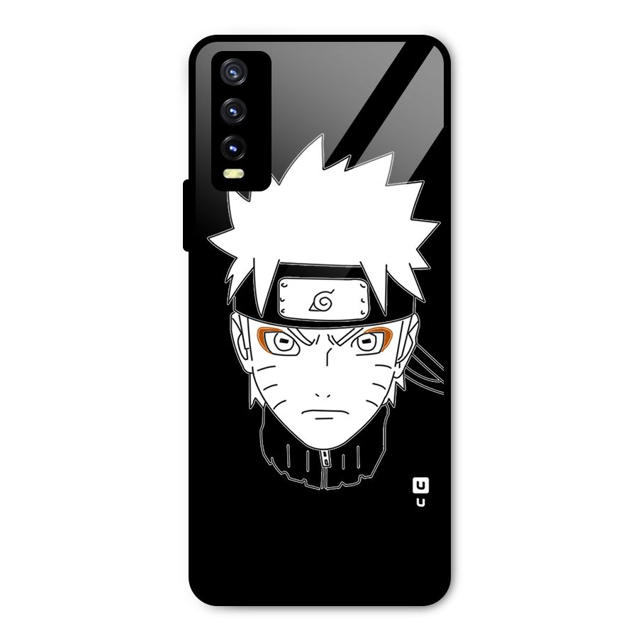Naruto Black and White Art Metal Back Case for Vivo Y20g