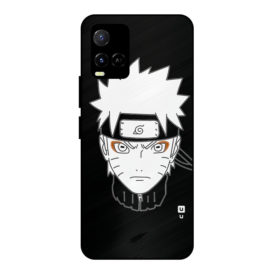 Naruto Black and White Art Metal Back Case for Vivo Y21T