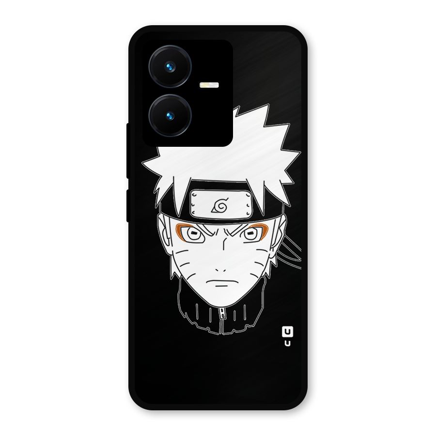 Naruto Black and White Art Metal Back Case for Vivo Y22