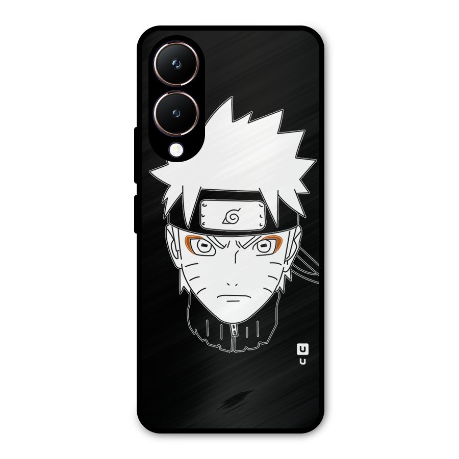 Naruto Black and White Art Metal Back Case for Vivo Y28