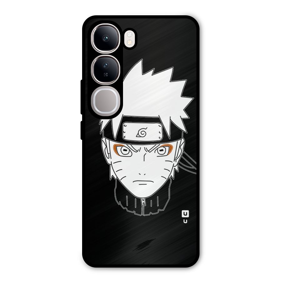 Naruto Black and White Art Metal Back Case for Vivo Y300