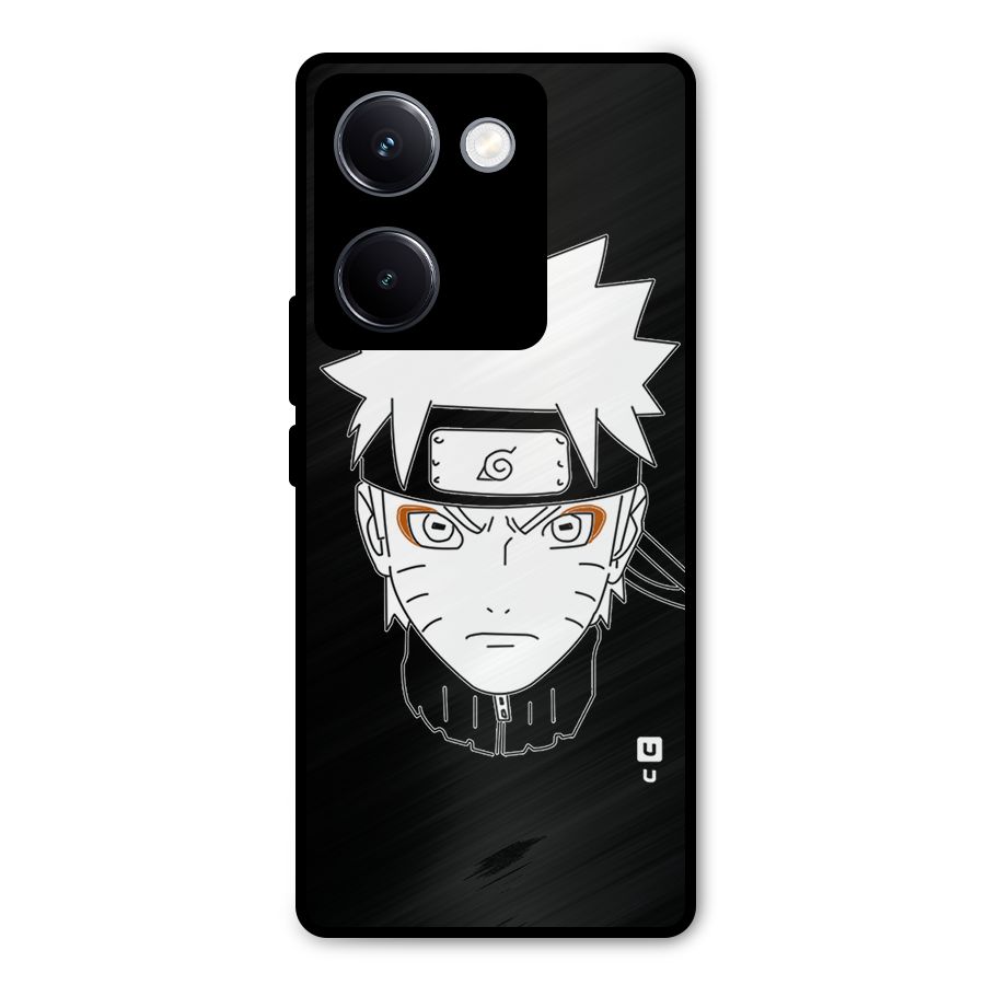 Naruto Black and White Art Metal Back Case for Vivo Y300 Plus