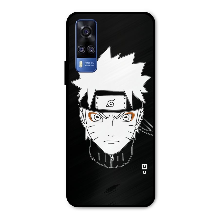 Naruto Black and White Art Metal Back Case for Vivo Y31